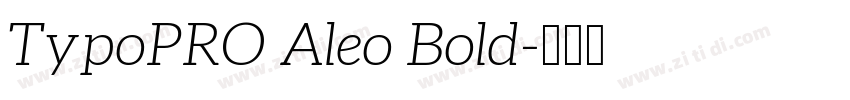 TypoPRO Aleo Bold字体转换